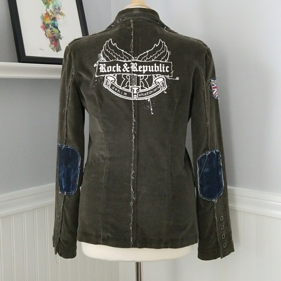 Rock & Republic Jackets & Blazers - Rock and Republic Corduroy Grey Blazer M FIRM!
